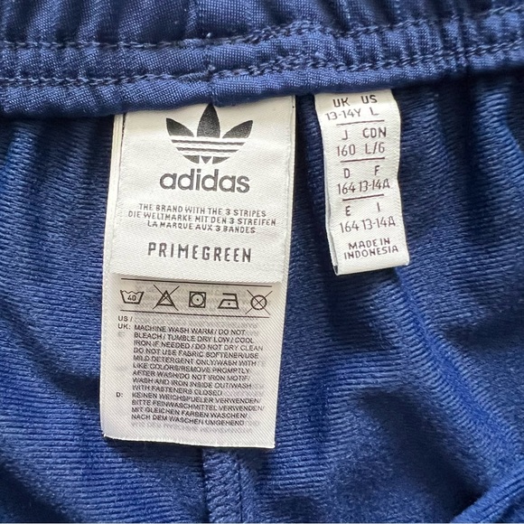 NWOT ADIDAS Youth SST Track Pants, Jogger Navy with Green Logo Size YL - Picture 8 of 11